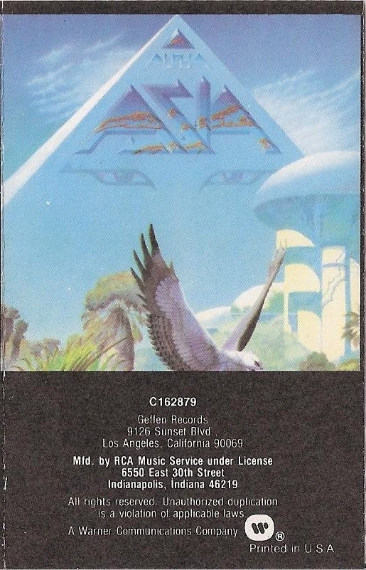 Asia ‎– Alpha - Used Cassette Tape Geffen 1983 USA - Rock - Shuga Records