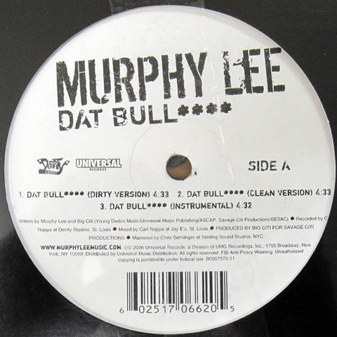 Murphy Lee - Dat Bull**** Mint- - 12" Single 2006 Universal USA - Hip Hop