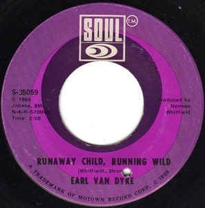 Earl Van Dyke- Gonna Give Her All The Love I've Got / Runaway Child, Running Wild- VG- 7" Single 45RPM- 1969 Soul USA- Funk/Soul