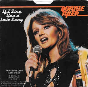 Bonnie Tyler ‎– If I Sing You A Love Song Mint- – 7" Promo Single 1978 RCA USA - Rock/Pop
