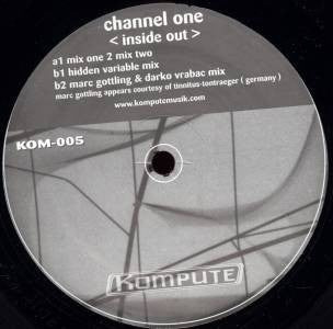 Channel One ‎– Inside Out - Mint- 12" Single 2001 USA - Chicago Techno