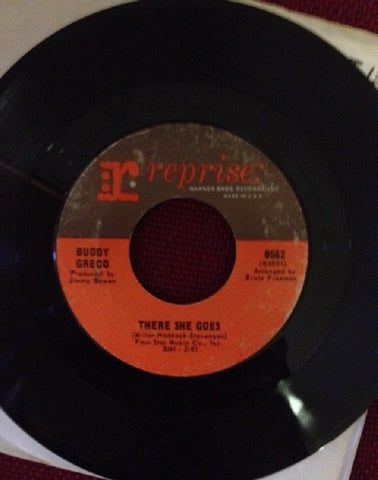 Buddy Greco ‎– There She Goes / Your Name VG+ 7" Single 45 rpm  1966 Reprise USA - Pop
