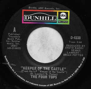 Four Tops ‎– Keeper Of The Castle / Jubilee With Soul VG+ - 7" Single 45RPM 1972 ABC/Dunhill - Funk/Soul
