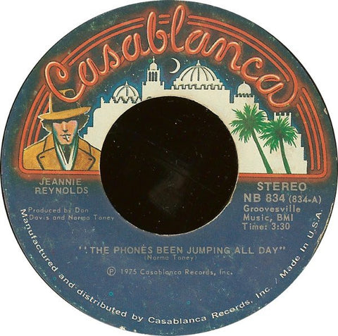 Jeannie Reynolds ‎– The Phones Been Jumping All Day / Unwanted Company VG+ 7" Single 45 rpm 1975 Casablanca USA - Funk / Disco