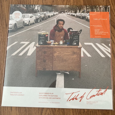Cautious Clay ‎– Table Of Context - New EP Record 2019 Europe Import Urban Outfitters Exclusive Clear with Orange Splatter Vinyl - Electronic / Downtempo