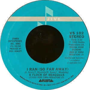 A Flock Of Seagulls- I Ran (So Far Away) / Pick Me Up- VG+ 7" Single 45RPM- 1982 Jive USA- Rock/Synth-Pop