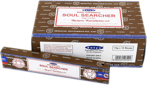 Satya Nag Champa - Soul Searcher Incense - New 15g Pack (12 Sticks)