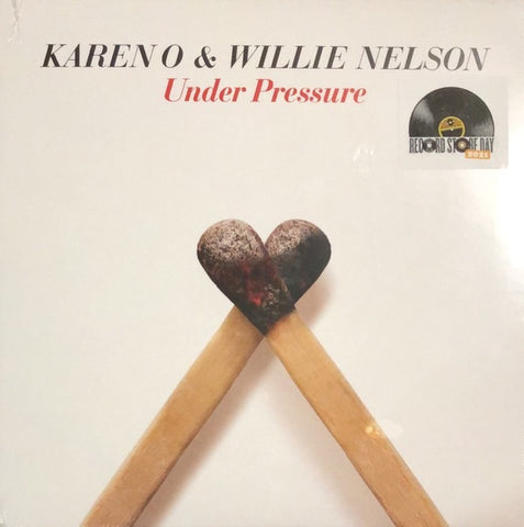 Karen O & Willie Nelson ‎– Under Pressure - New 7" Single Record Store Day 2021 BMG RSD White/Blue Vinyl - Pop Rock
