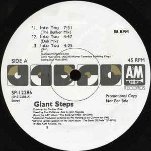 Giant Steps - Into You - Mint- 12" Single Record 1988 A&M USA Promo Vinyl - House / Synth-pop - Shuga Records