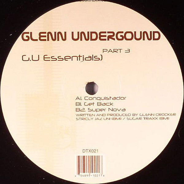 Glenn Underground ‎– G.U. Essentials Part 3 - Mint 12" Single Record 2000 Dust Traxx USA - Chicago House