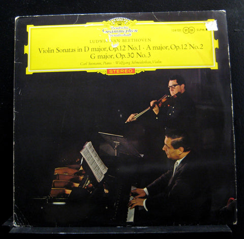 Carl Seemann ∙ Wolfgang Schneiderhan – Beethoven : Violin Sonatas  D-Dur Op. 12 Nr. 1 ∙ A-Dur Op. 12 Nr. 2 ∙ G-Dur Op. 30 Nr. 3 - VG LP Record 1961 Deutsche Grammophon German Import Vinyl - Classical