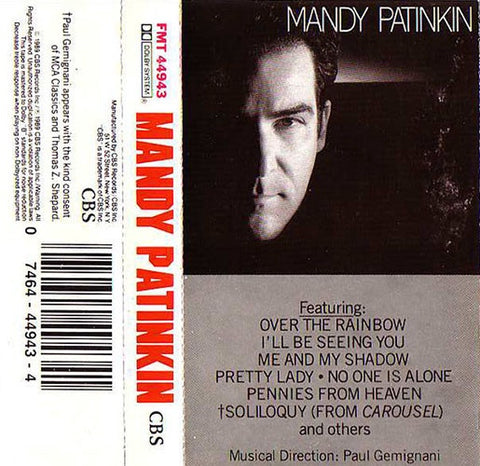 Mandy Patinkin - Mandy Patinkin - Cassette 1989 CBS USA - Jazz / Big Band