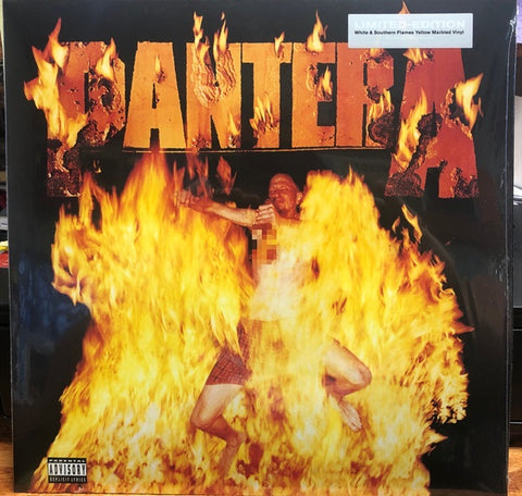Pantera ‎– Reinventing the Steel (2000) - New LP Record 2021 EastWest Europe Import White And Southern Flames Yellow Marbled Vinyl - Heavy Metal / Groove Metal