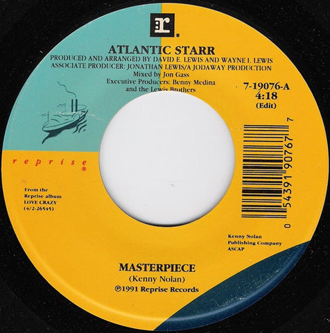 Atlantic Starr ‎– Masterpiece / Bring It Back Home Again MINT- 7" Single 45rpm 1991 Reprise USA - Soul / Funk