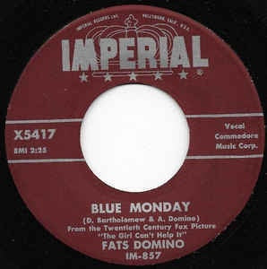 Fats Domino- Blue Monday / What's The Reason I'm Not Pleasing You- VG+ 7" Single 45RPM- 1956 Imperial USA- Rock/Blues/R&B