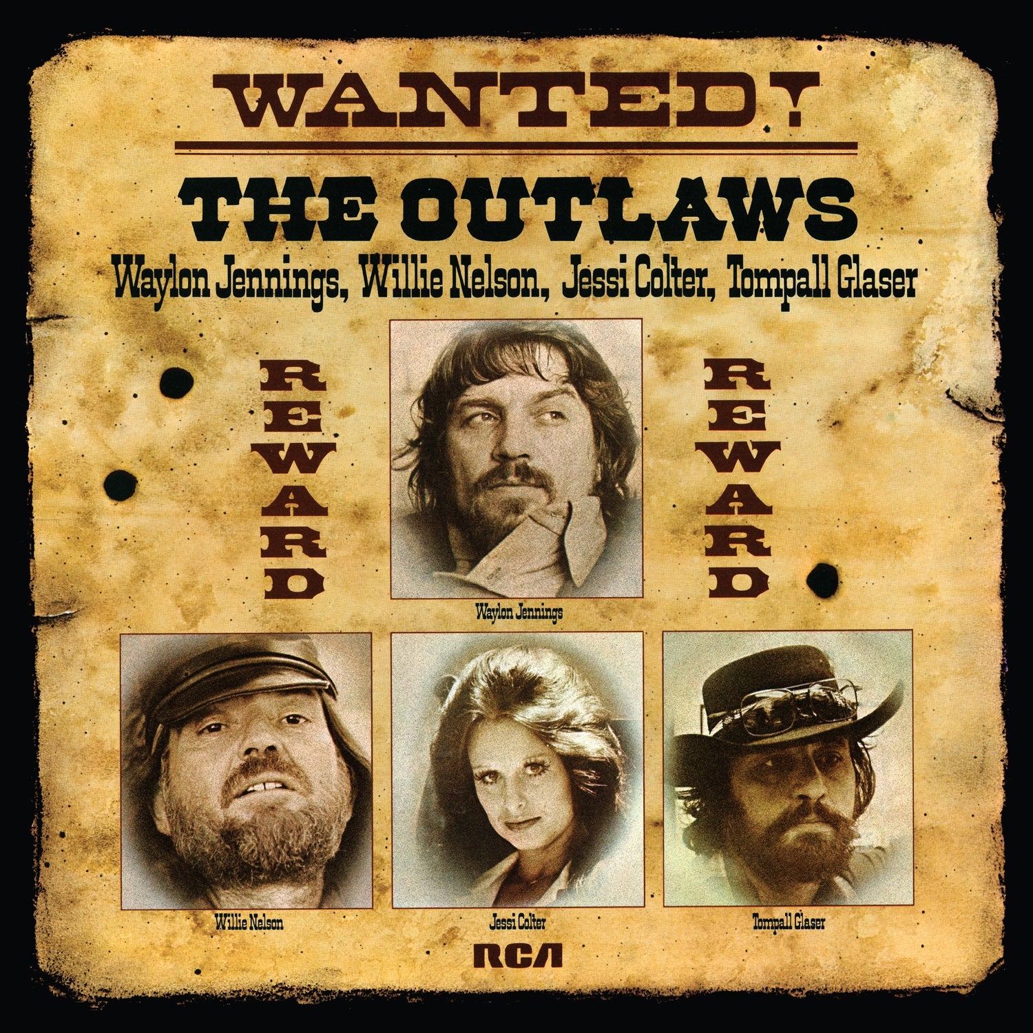 Waylon Jennings, Willie Nelson, Jessi Colter, Tompall Glaser ‎– Wanted! The Outlaws (1976) - New Vinyl LP Record 2019 We Are Vinyl Reissue - Country