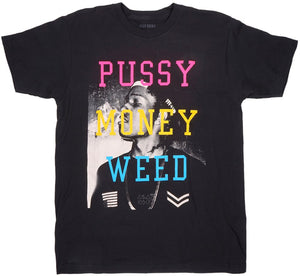 A$AP Rocky - Men's Black 'Pussy Money Weed' T-Shirt