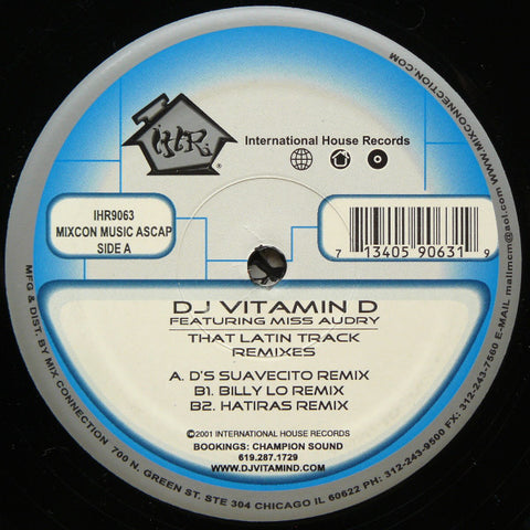 DJ Vitamin D ‎– That Latin Track (Remixes) - VG+ 2x 12" Single USA 2001 - Chicago House / Latin