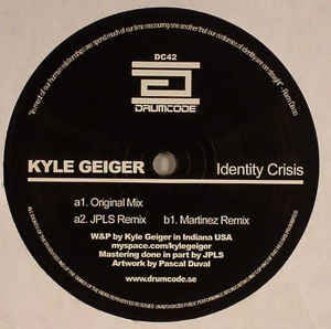 Kyle Geiger - Identity Crisis - New 12" Single Record 2008 DrumCode Sweden Vinyl - Minimal Techno - Shuga Records