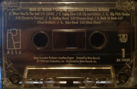 Various ‎– Men At Work - Original Soundtrack - Used Cassette 1990 Mesa Records - Soundtrack