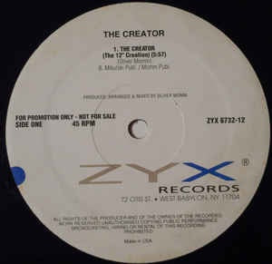 The Creator ‎– The Creator - VG 12" Single Promo 1992 ZYX USA - Techno