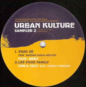 Various ‎– Urban Kulture - Sampler 2 - Mint- 12" Single Record 2002 UK Genuine Vinyl - Dub / Dancehall / Downtempo