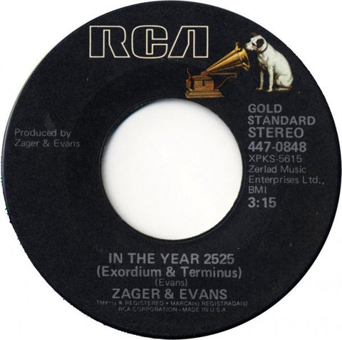 Zager & Evans ‎– Mr. Turnkey / Cary Lynn Javes - VG+ 7" Single 45 Record 1969 USA Vinyl - Psychedelic Rock