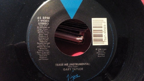 Gary Taylor ‎- Tease Me - VG+ 7" Single 45 RPM 1988 USA - Funk / Soul
