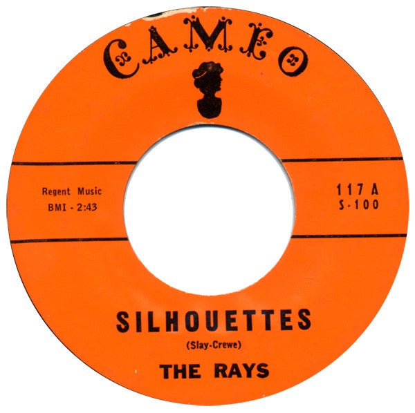The Rays ‎– Silhouettes / Daddy Cool - VG+ 45rpm 1957 USA - Rock & Roll / Doo Wop - Shuga Records
