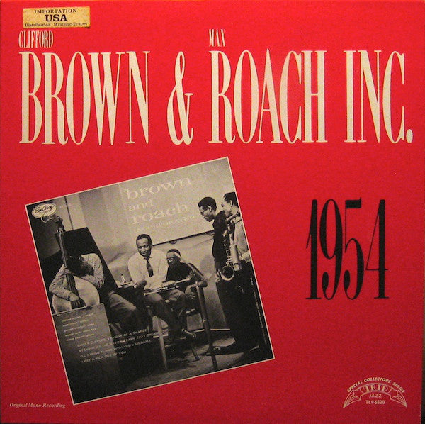 Clifford Brown & Max Roach Inc. ‎– Brown & Roach Inc. - 1954 - Mint- Mono USA 1970's Press - Jazz