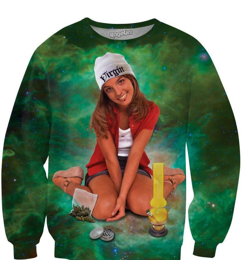 Britney Spears Weed Bongrips Polyester Crew Sweatshirt