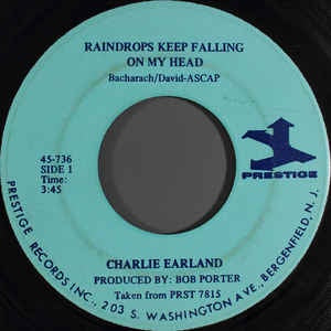 Charie Earland - Raindrops Keep Falling On My Head / Sing A Simple Song - VG+ 7" Single 45RPM 1970 Prestige USA - Jazz-Funk