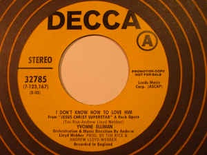 Alan Doggett / Yvonne Elliman- Overture: Jesus Christ Superstar / I Don't Know How To Love Him - VG+ 7" Single 45RPM- 1971 Decca USA- Pop/Stage & Screen