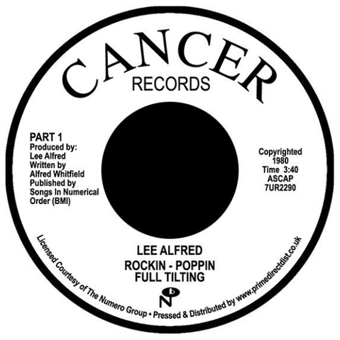 Lee Alfred – Rockin - Poppin Full Tilting (1980) - New 7" Single Record Store Day UK Cancer Vinyl - Disco