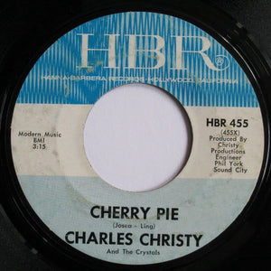 Charles Christy And The Crystals ‎– Cherry Pie/ Will I Find Her - VG 45rpm 1965 USA - Rock / Pop - Shuga Records