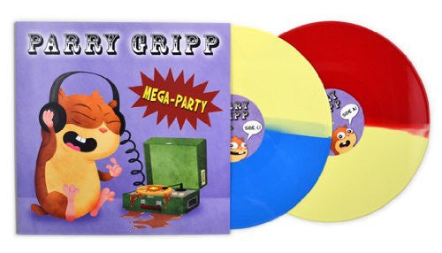 Parry Gripp ‎– Mega-Party - New 2 Lp Record 2013 Red/Yellow & Blue/Yellow Vinyl & Numbered - Power Pop / Punk - Shuga Records