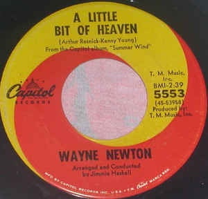 Wayne Newton- A Little Bit Of Heaven / Some Sunday Morning- VG+ 7" Single 45RPM- 1965 Capitol Records USA- Pop