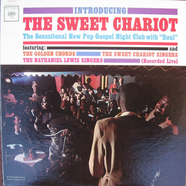 Various ‎– Introducing The Sweet Chariot The Sensational New Pop Gospel Night Club With Soul Recorded Live - VG+ Lp Record USA White Label Promo Vinyl - Gospel / R&B / Soul - Shuga Records