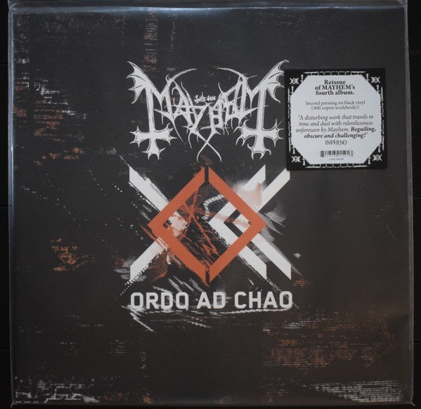 Mayhem ‎– Ordo Ad Chao (2007) - New LP Record 2019 Season Of Mist Europe Import Black Vinyl - Black Metal - Shuga Records