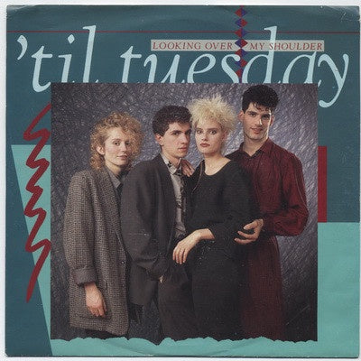 'Til Tuesday ‎– Looking Over My Shoulder / Don't Watch Me Bleed - Mint- 45rpm 1985 USA - Synth-Pop