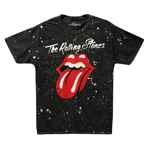 The Rolling Stones - Men's Black Forty Licks Bleached T-Shirt