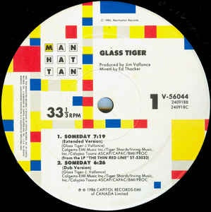 Glass Tiger - Someday / Don't Forget Me (When I'm Gone) - VG+ 12" Single 1986 Manhattan Records USA - Rock / Pop