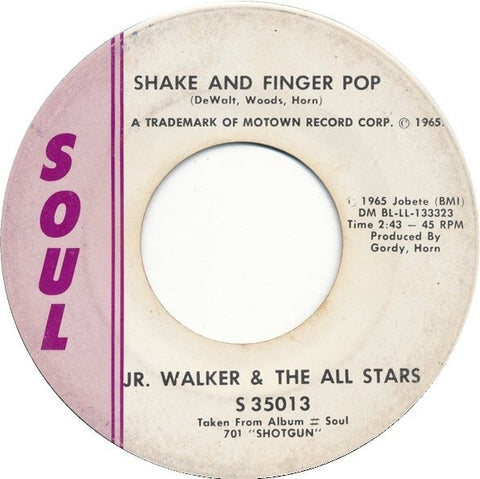Jr. Walker & The All Stars ‎– Shake And Finger Pop / Cleo's Back MINT- 7" Single 45 rpm 1965 Soul USA - Soul / R&B