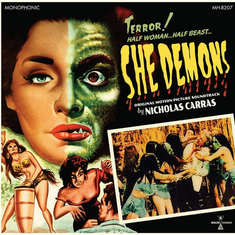 Nicholas Carras - She Demons (The Original Motion Picture 1958) - New LP Record 2019 Modern Harmonic Demon Green Vinyl - Soundtrack