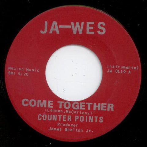 Counter Points –  Come Together / Did I Tell You - New (old stock) 7" Single Record 1969 Ja-Wes Vinyl - Chicago Soul / Funk / Jazz-Funk Instro