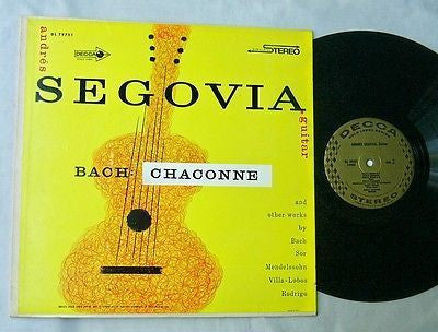 Andres Segovia - Bach / Sors / Mendelssohn / Villa-Lobos / Rodrigo - Mint- 1969 Stereo USA - Classical/Guitar