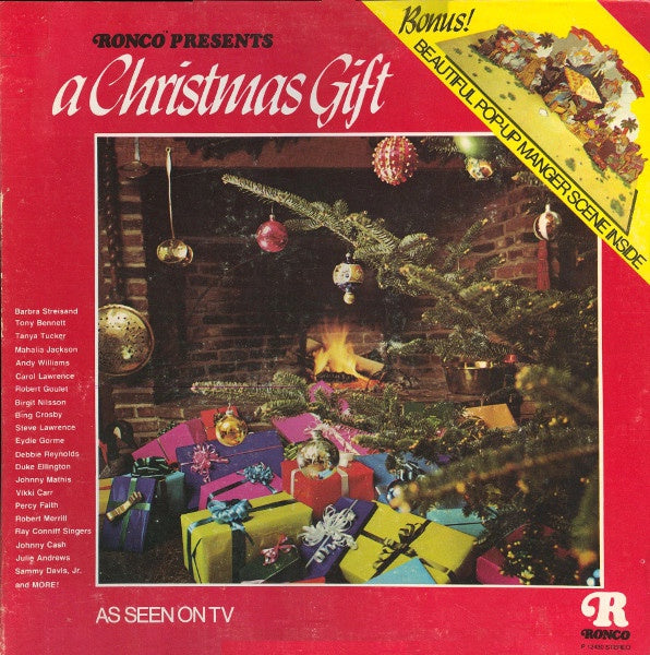 Various ‎– A Christmas Gift - VG+ LP Record 1974 Ronco USA Vinyl & popup nativity cover - Holdiay / Christmas - Shuga Records
