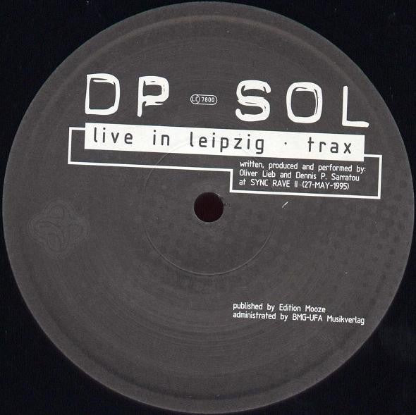 DP-SOL (Oliver Lieb &‎ Dennis P. Sarratou) – Live In Leipzig - Mint 10" EP Record 1995 The Spacefrogs German Vinyl - Techno / Experimental - Shuga Records