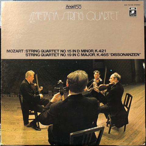 Smetana String Quartet ‎– Mozart Quartet No 15 & 19 - Mint- Lp Record 1960's Angel Japan Import Vinyl - Classical