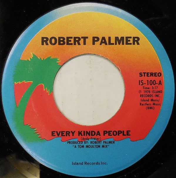 Robert Palmer ‎– Every Kinda People / How Much Fun VG+ 7" Single 45 Record 1978 USA Island  - Rock - Shuga Records